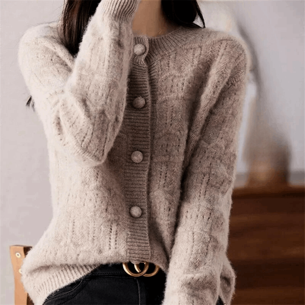 Mocha Button Sweater