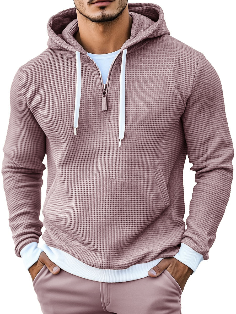 Stylish Waffle Long Sleeve Hoodie