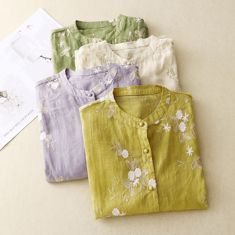 Meadow Breeze Embroidered Blouse