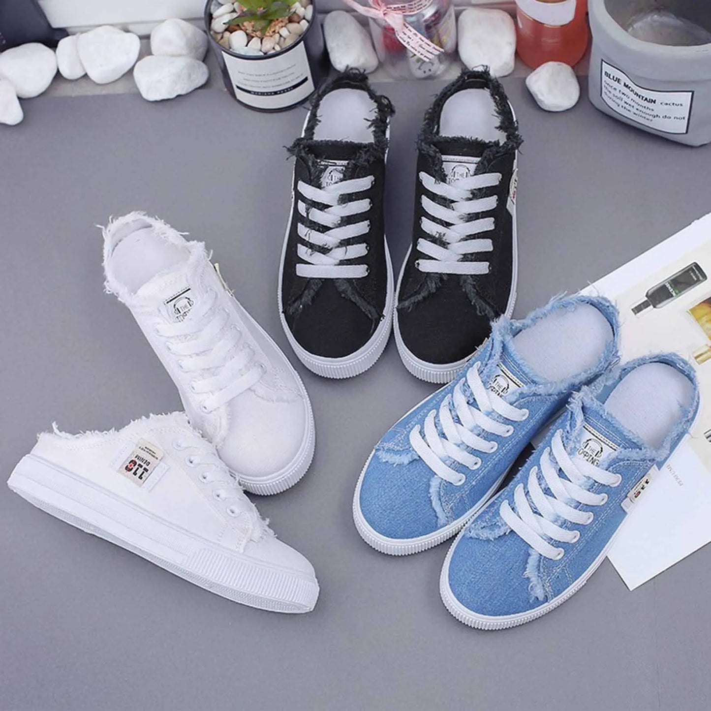 Kiara Backless Lazy Sneakers