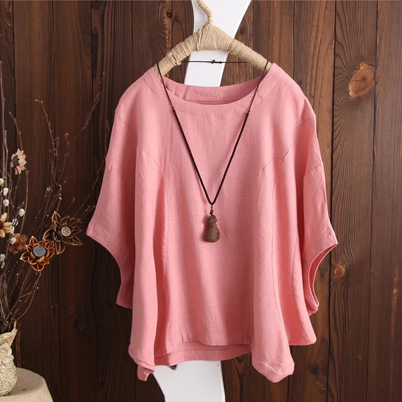 New Arrival - Lina Linen Blended Summer Top