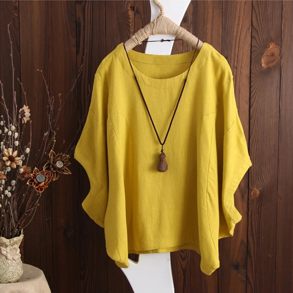 New Arrival - Lina Linen Blended Summer Top
