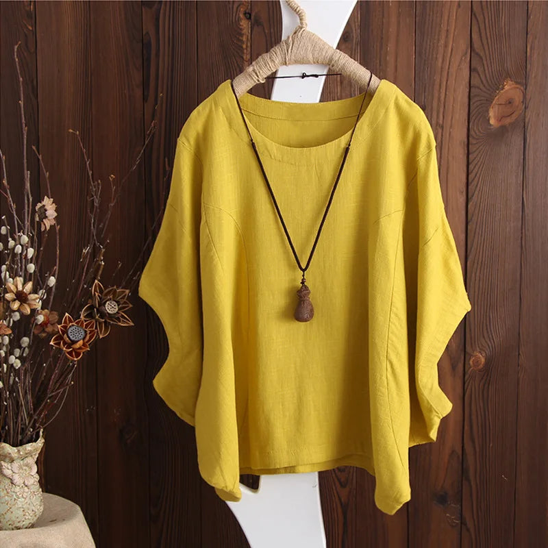 New Arrival - Lina Linen Blended Summer Top