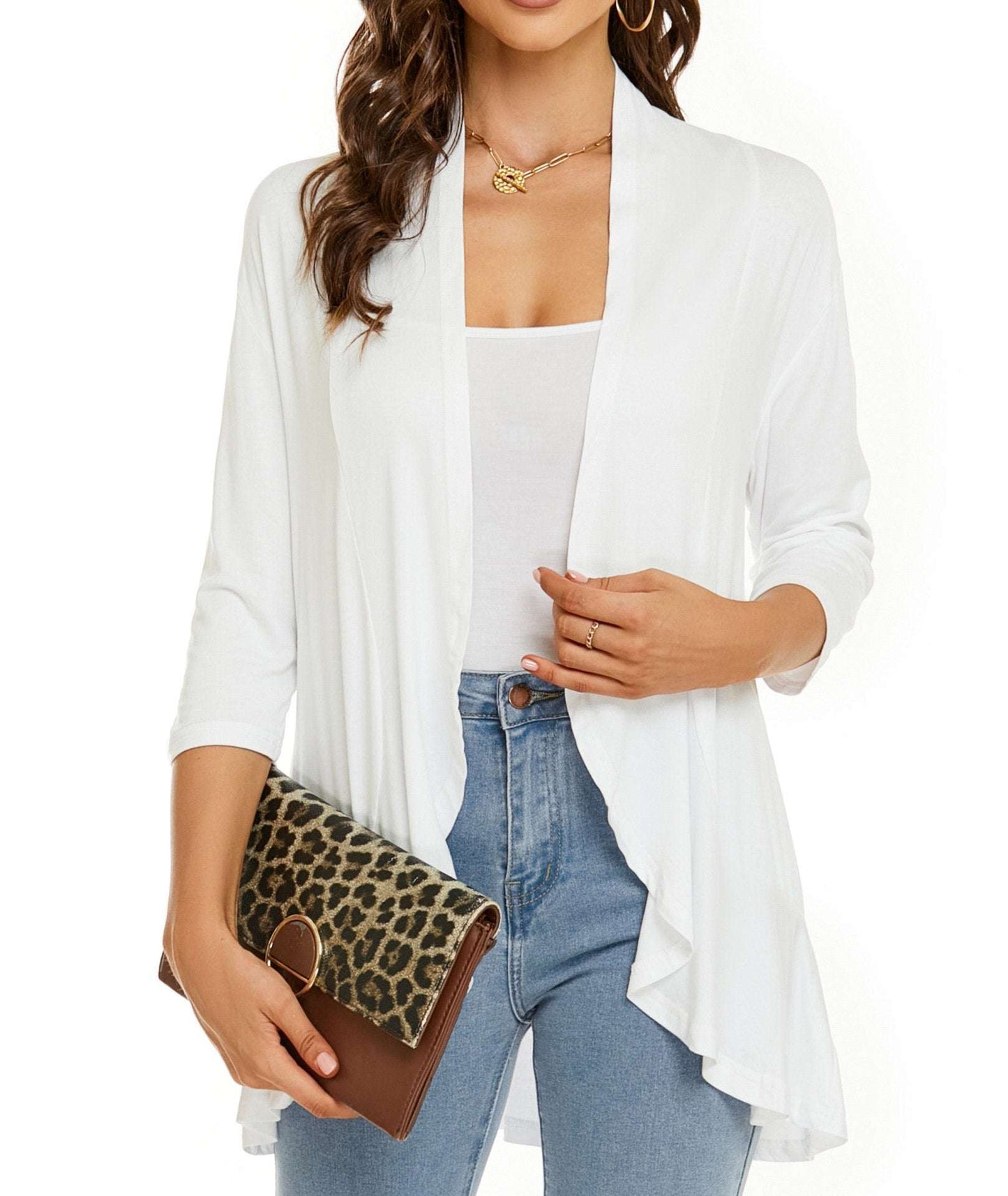 Women's Lightweight Casual Open Front Cardigan
