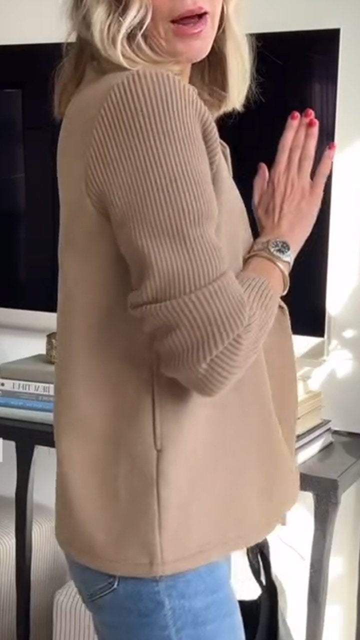 ALORA KNIT SLEEVE BLAZER