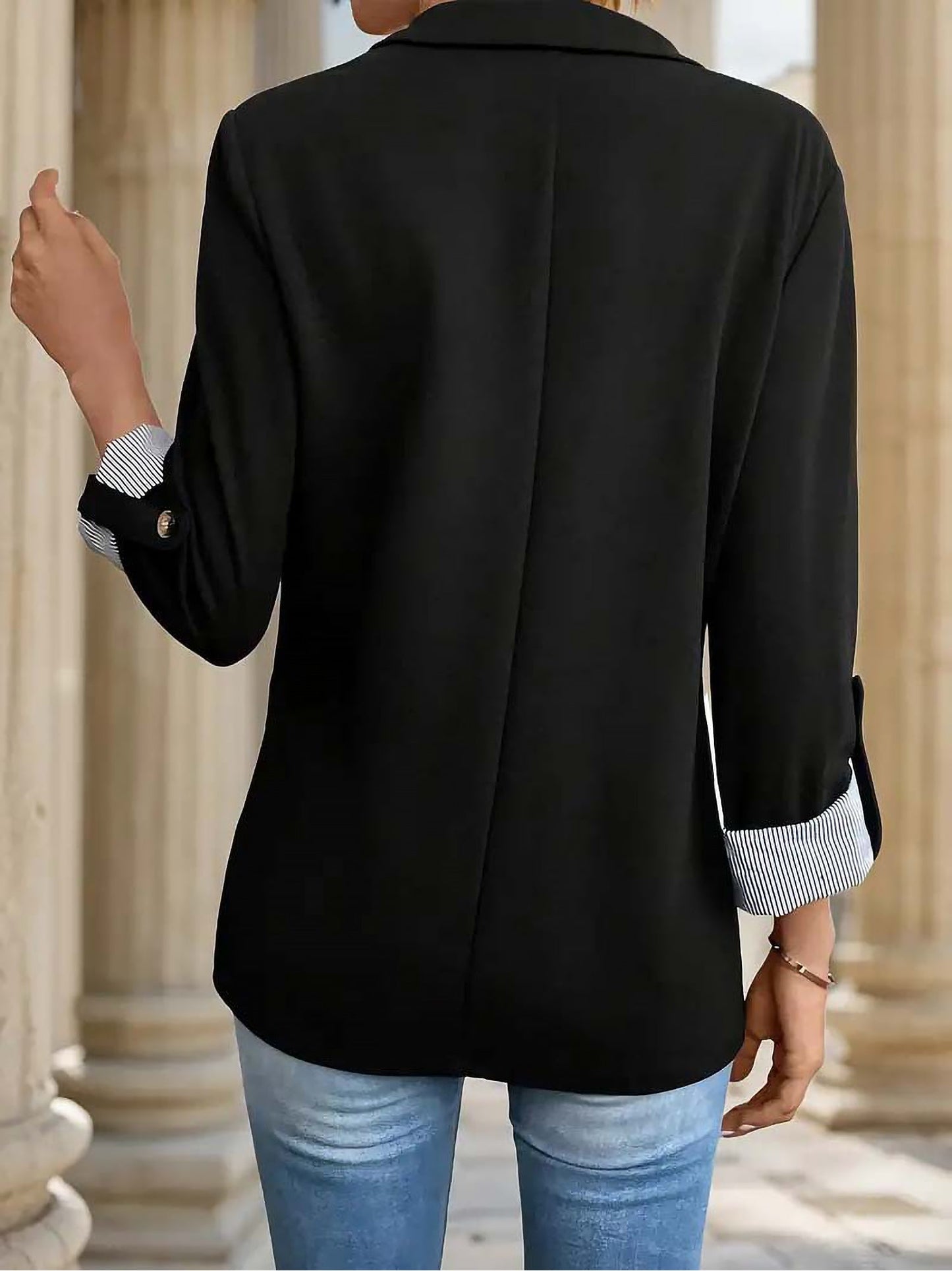 Ariana Rolled Sleeves Lightweight Office Casual Jacket Blazer