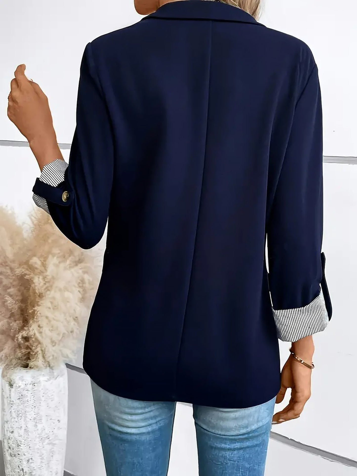 Ariana Rolled Sleeves Lightweight Office Casual Jacket Blazer