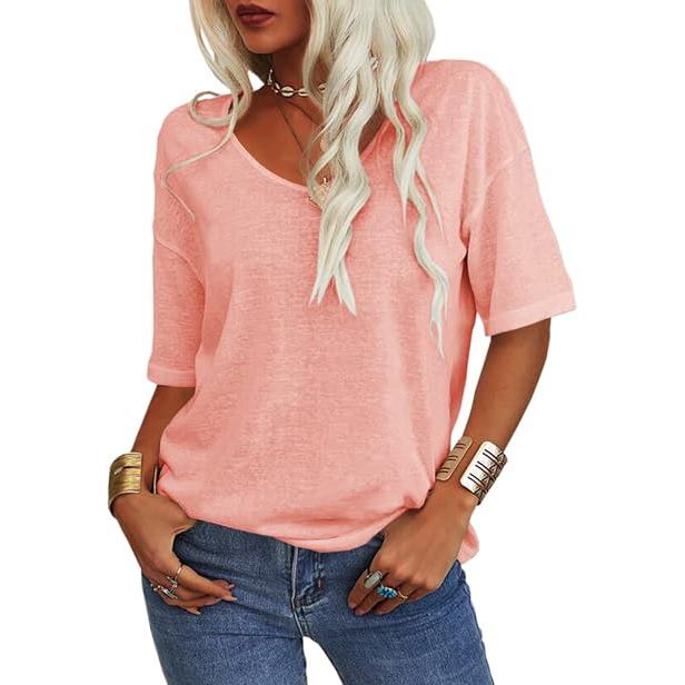 Summer V-Neck Drape Tees