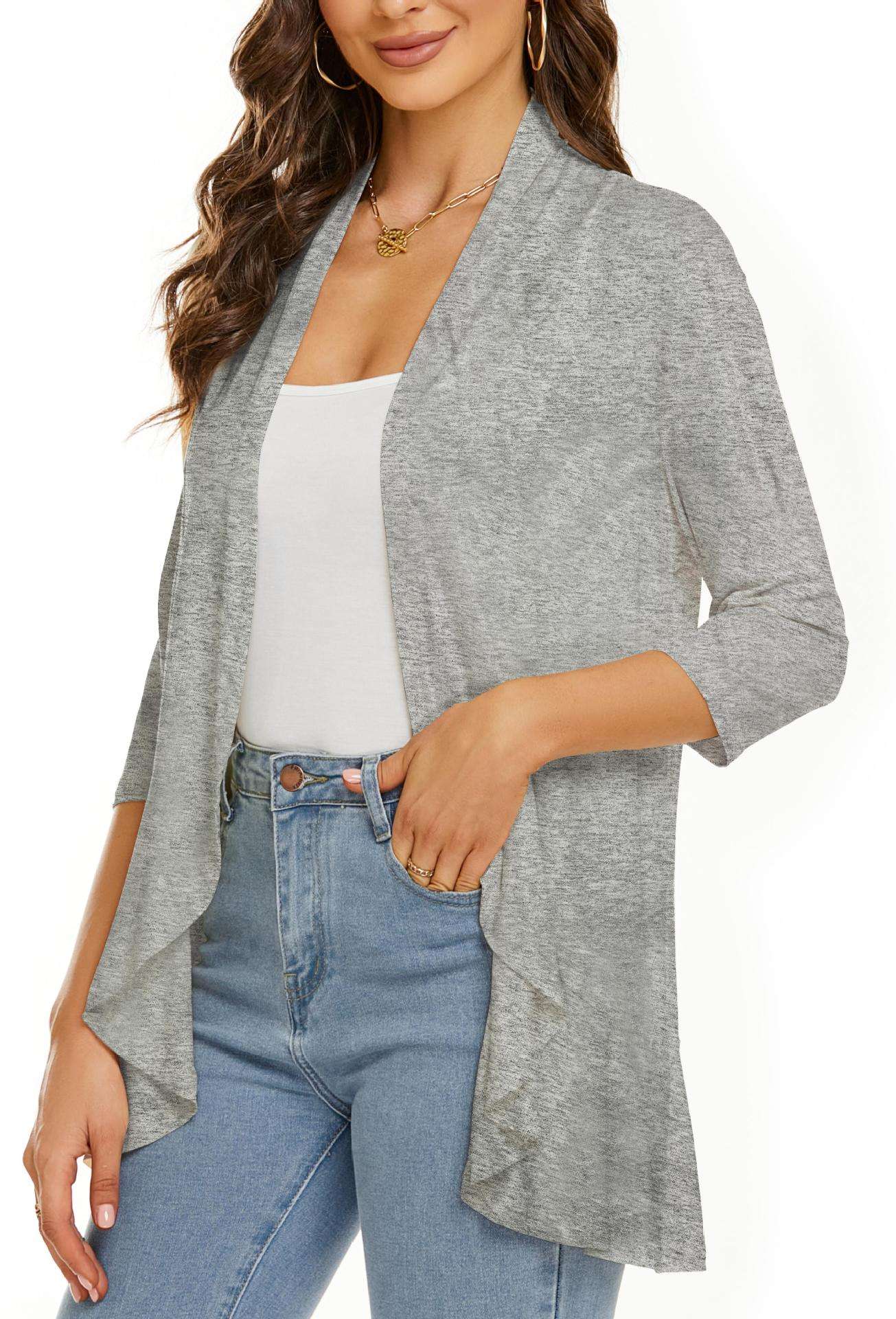Women's Lightweight Casual Open Front Cardigan