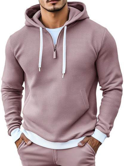 Stylish Waffle Long Sleeve Hoodie