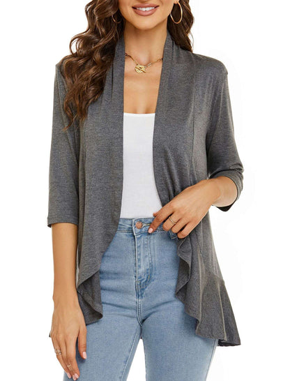 Women's Lightweight Casual Open Front Cardigan