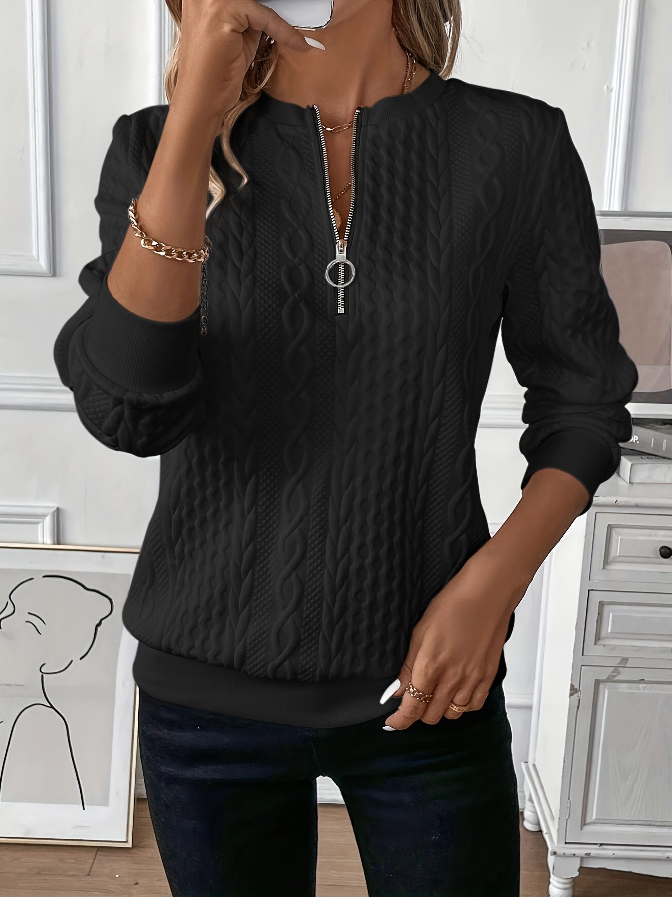 Chloe| Sweater with Zipper