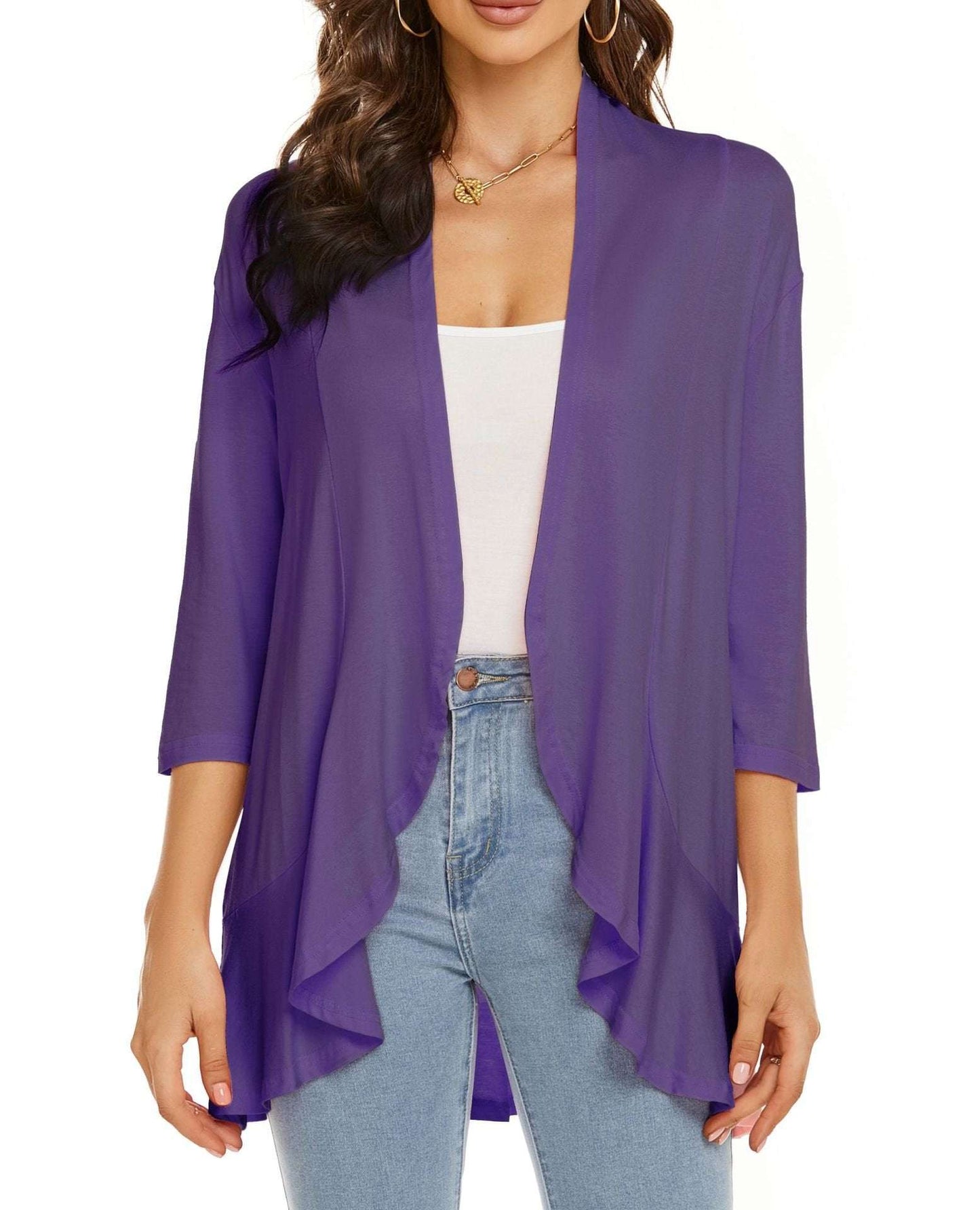 Women's Lightweight Casual Open Front Cardigan
