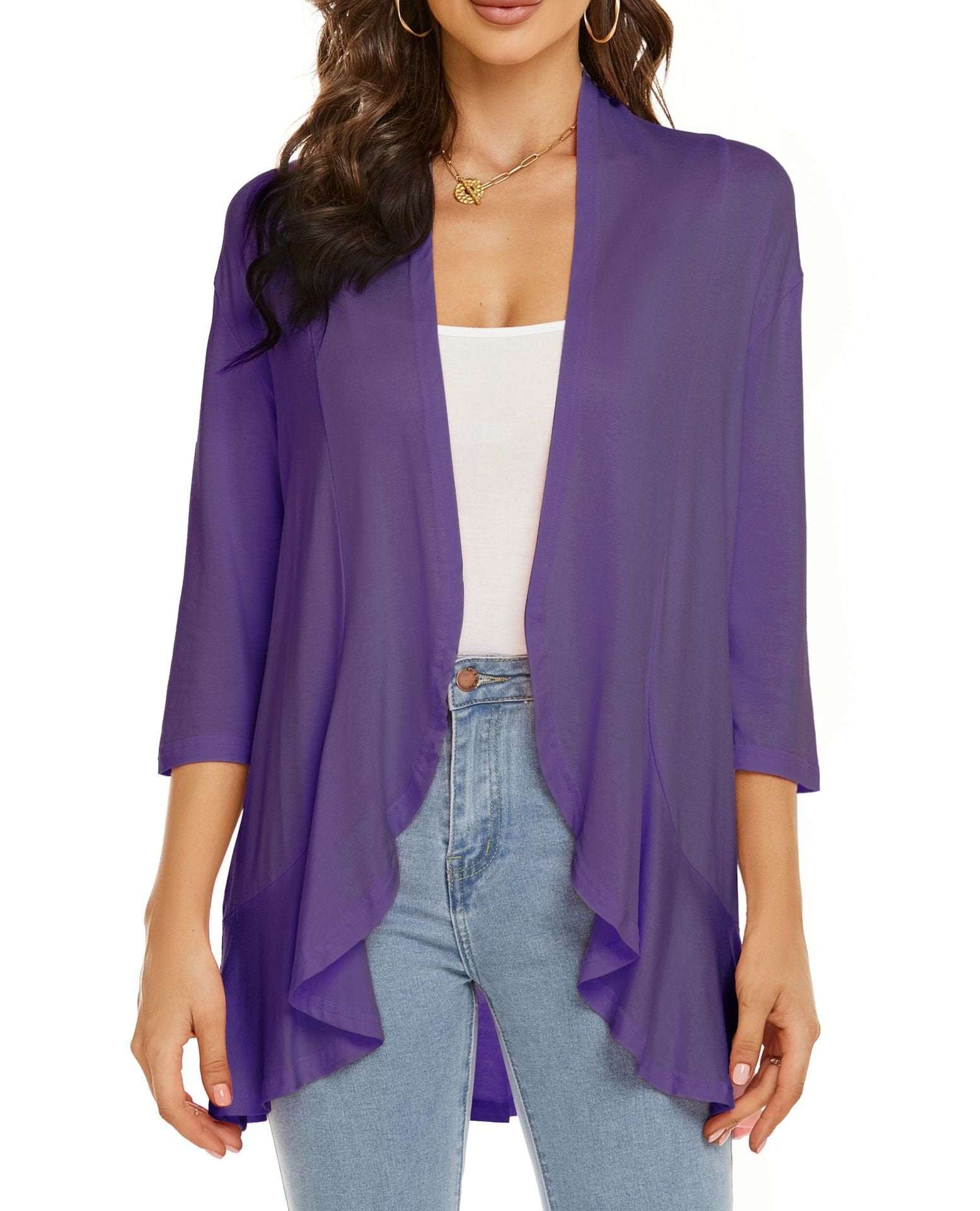 Women's Lightweight Casual Open Front Cardigan