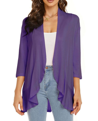 Women's Lightweight Casual Open Front Cardigan