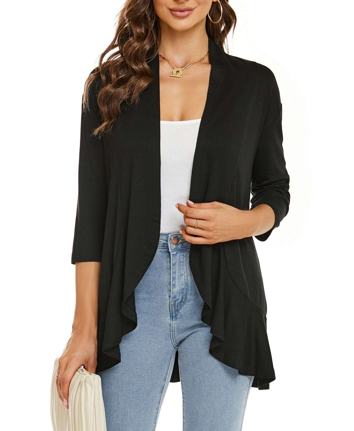 Women's Lightweight Casual Open Front Cardigan
