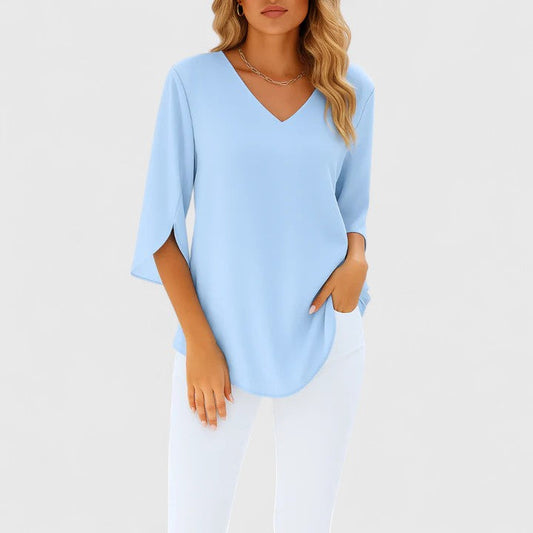 Violetta™ | Sophisticated V-Neck Blouse - New Arrivals