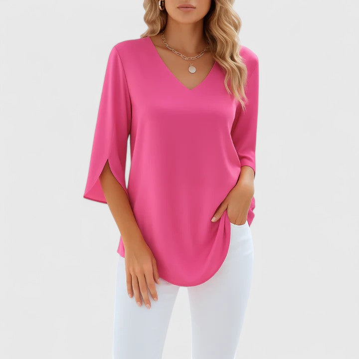 Violetta™ | Sophisticated V-Neck Blouse - New Arrivals