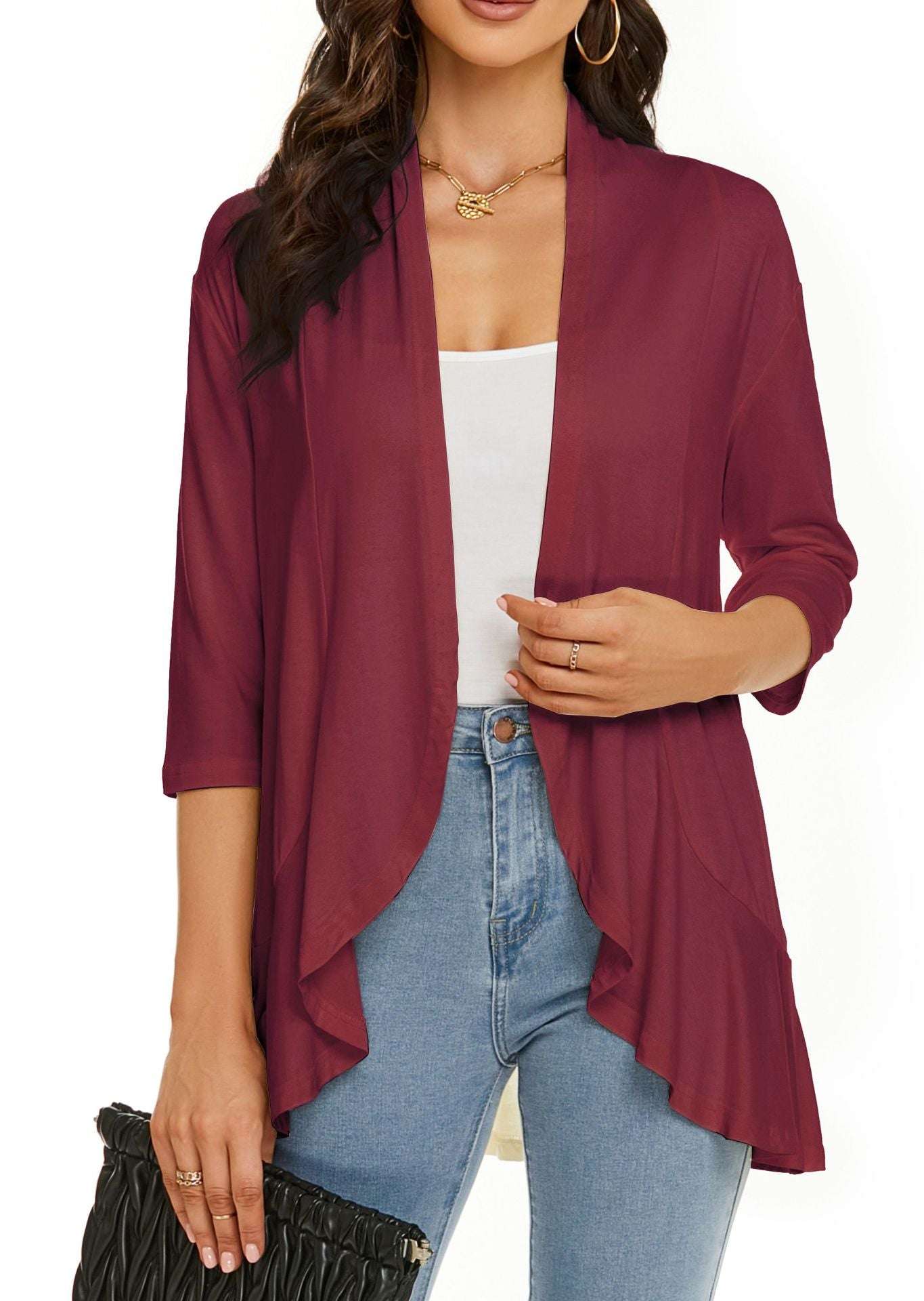 Women's Lightweight Casual Open Front Cardigan