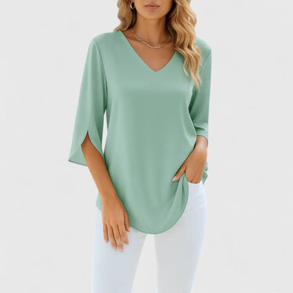 Violetta™ | Sophisticated V-Neck Blouse - New Arrivals