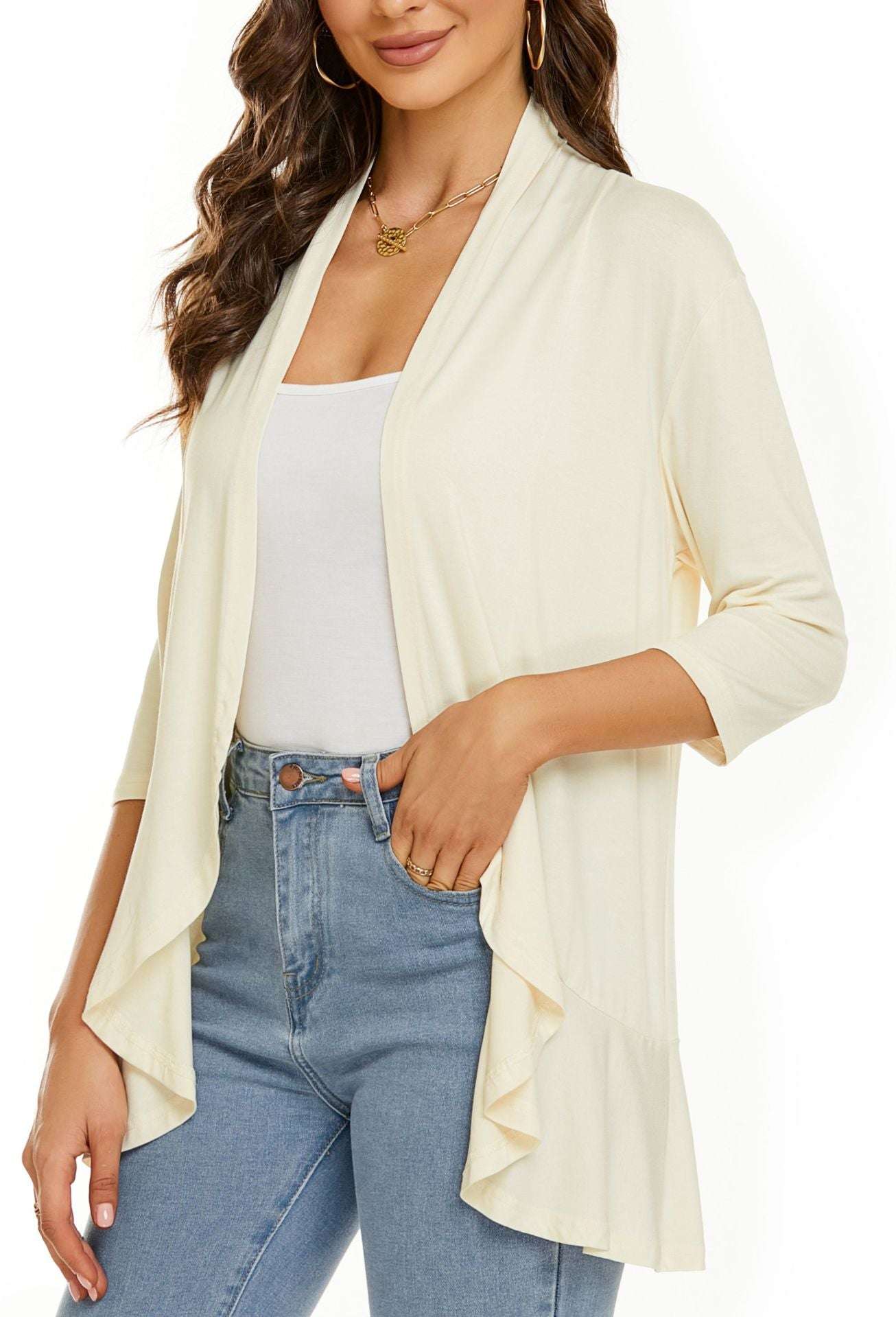 Women's Lightweight Casual Open Front Cardigan
