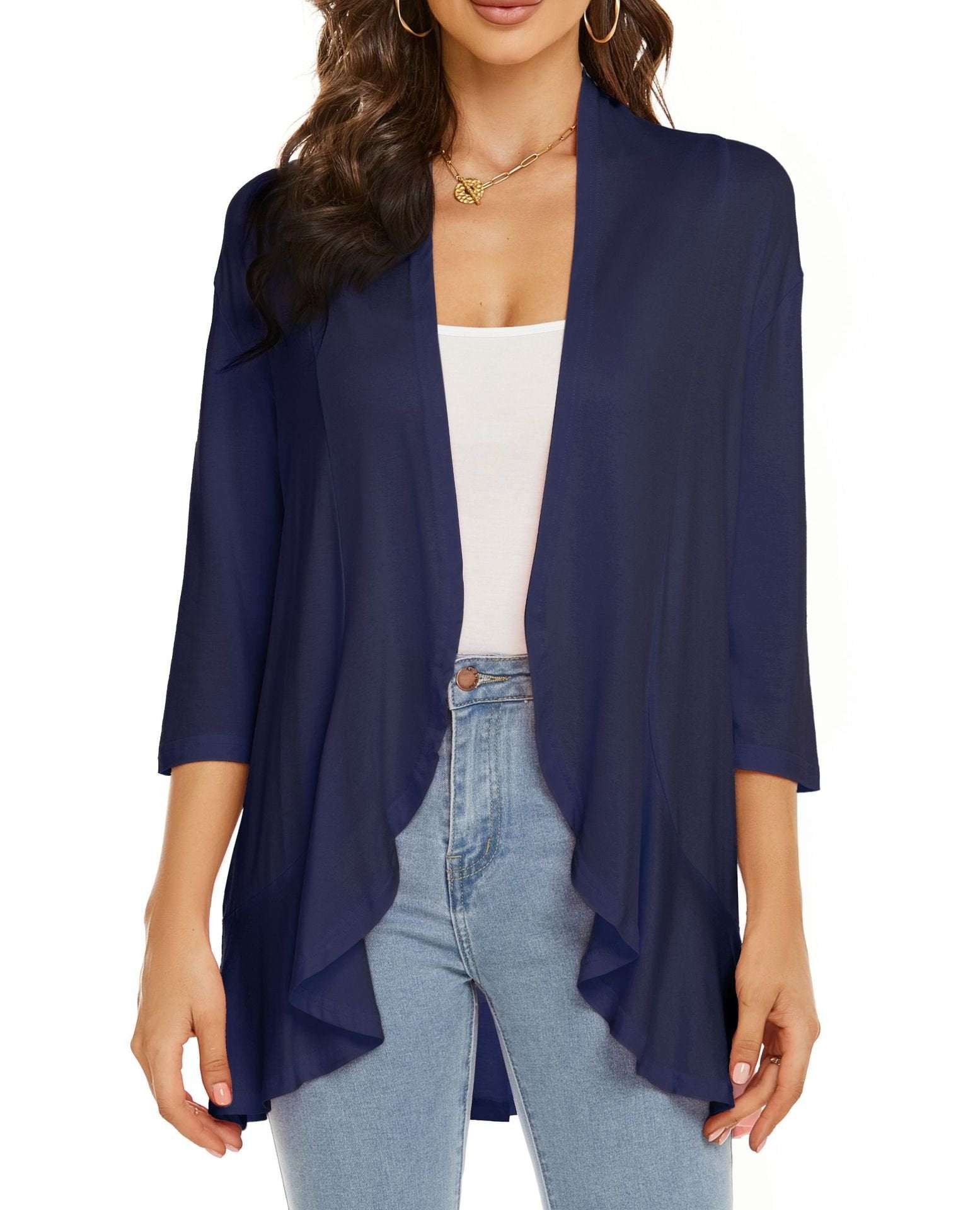 Women's Lightweight Casual Open Front Cardigan