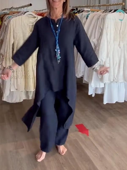 Casual Linen 2 Piece Suit