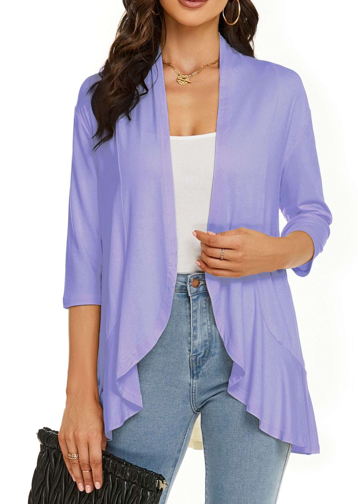 Women's Lightweight Casual Open Front Cardigan