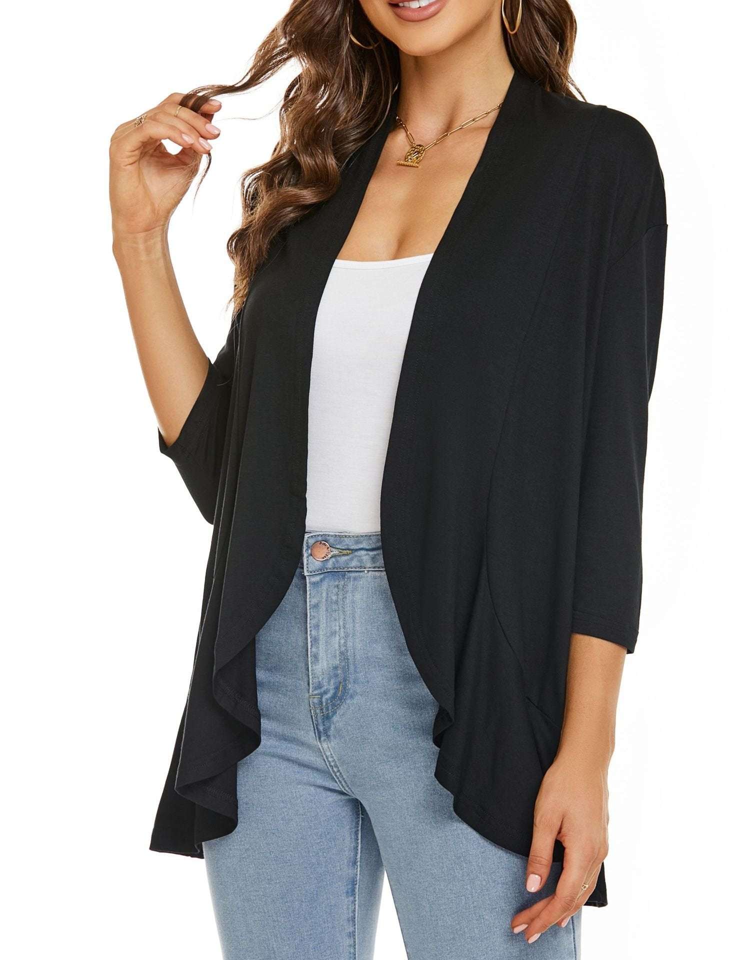 Women's Lightweight Casual Open Front Cardigan