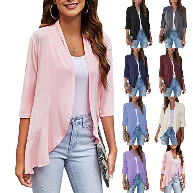 Women's Lightweight Casual Open Front Cardigan