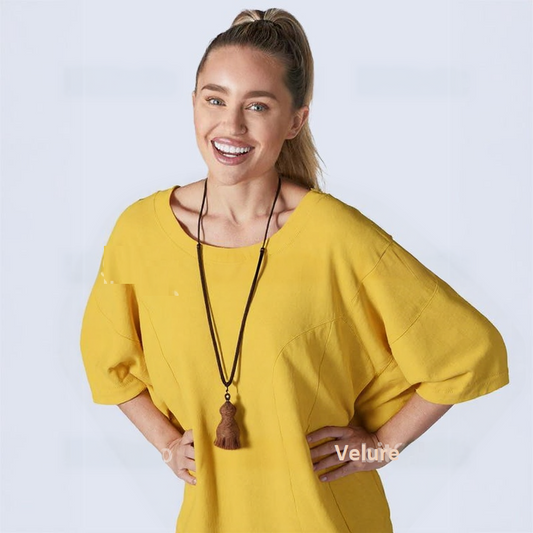 New Arrival - Lina Linen Blended Summer Top