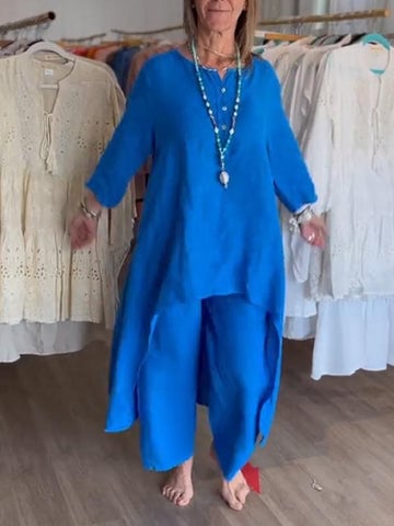 Casual Linen 2 Piece Suit