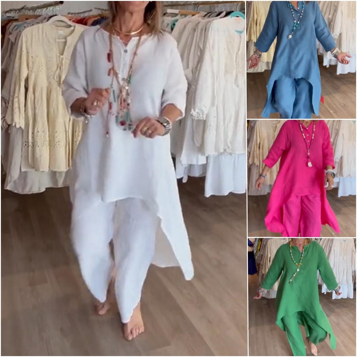Casual Linen 2 Piece Suit