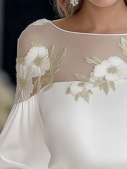 STYLISH SHIRT WITH MESH EMBROIDERY