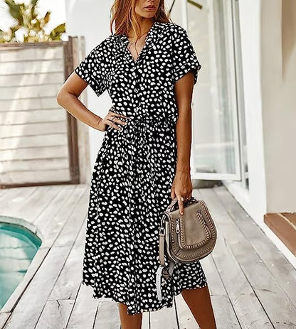 Best Seller Polka Dot Midi Dress