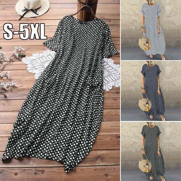 Best Seller Polka Dot Midi Dress