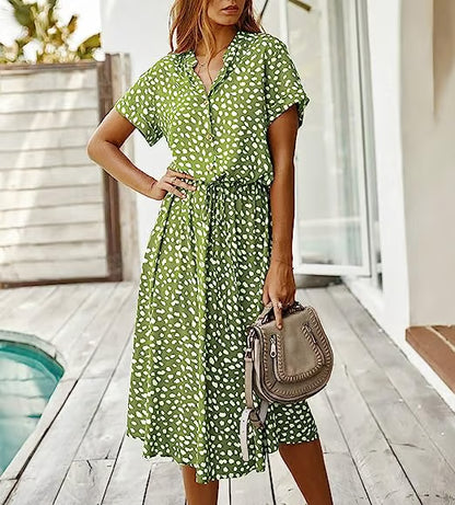Best Seller Polka Dot Midi Dress