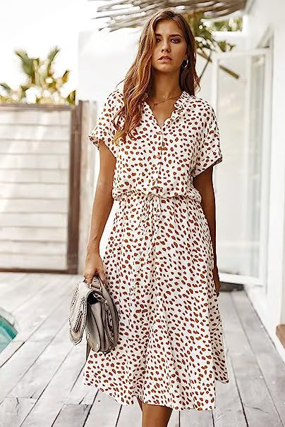 Best Seller Polka Dot Midi Dress