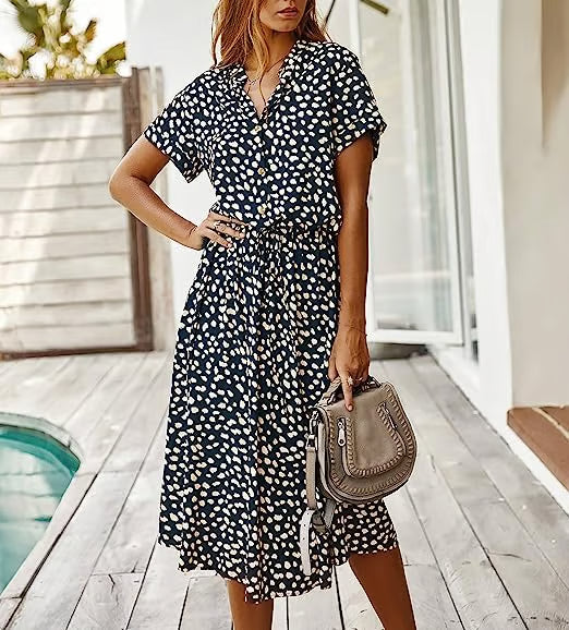 Best Seller Polka Dot Midi Dress